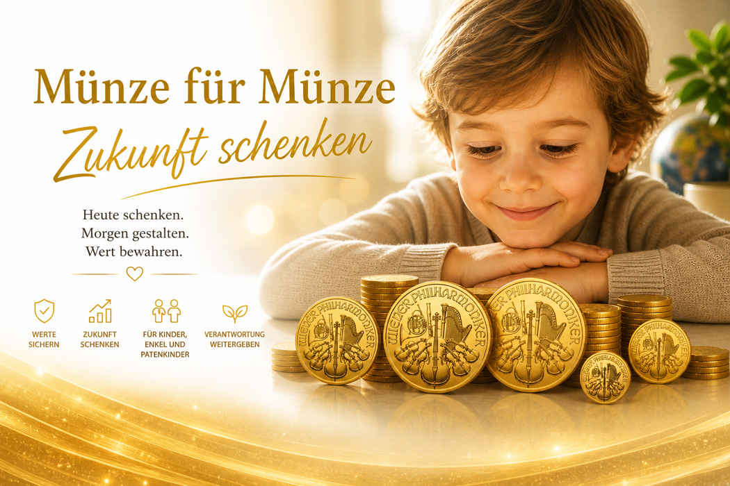 Münze für Münze - Zukunft schenken | GoldKonzept in Linz
