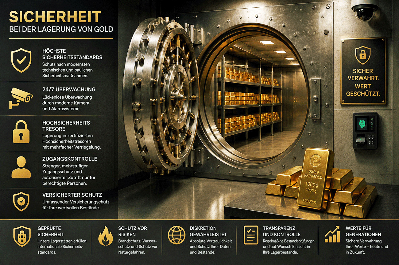 Sicherheit bei der Lagerung von Gold | GoldKonzept in Linz Sicherheit bei der Lagerung von Gold | GoldKonzept in Linz